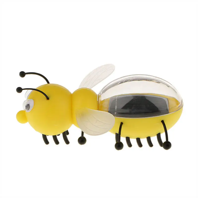 ABS Novelty Solar Power Toy Bee Insect Shaped Kid Gift Educational Toy