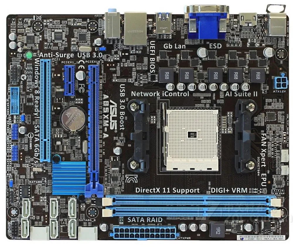 Разъем FM2 для ASUS оригинальная б/у настольная плата AMD A85X DDR3 USB3.0 SATA3|Материнские