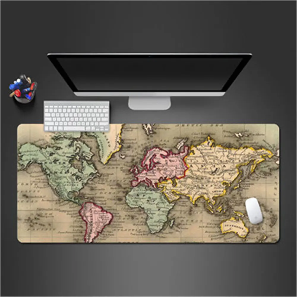 

World Map 800x300x2 Mouse Pad Gamer Mat High Quality Game Computer Desk Padmouse Keyboard Large Play Mats Mousepad Gaming