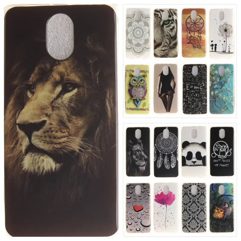 Vintage Phone Case For Lenovo P1MA40 Coque Silicone Tiger Lion Panda Floral Soft TPU Back Cover P1M |