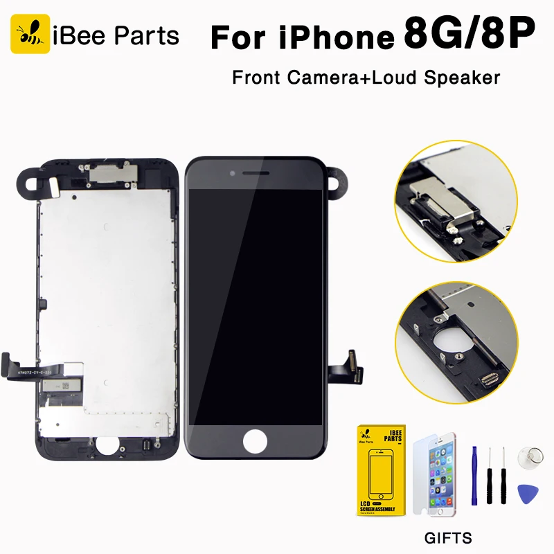 

ibeeparts 1PCS full Complete For iPhone 8 8 Plus LCD Display Touch Screen Complete Assembly+Camera without home button