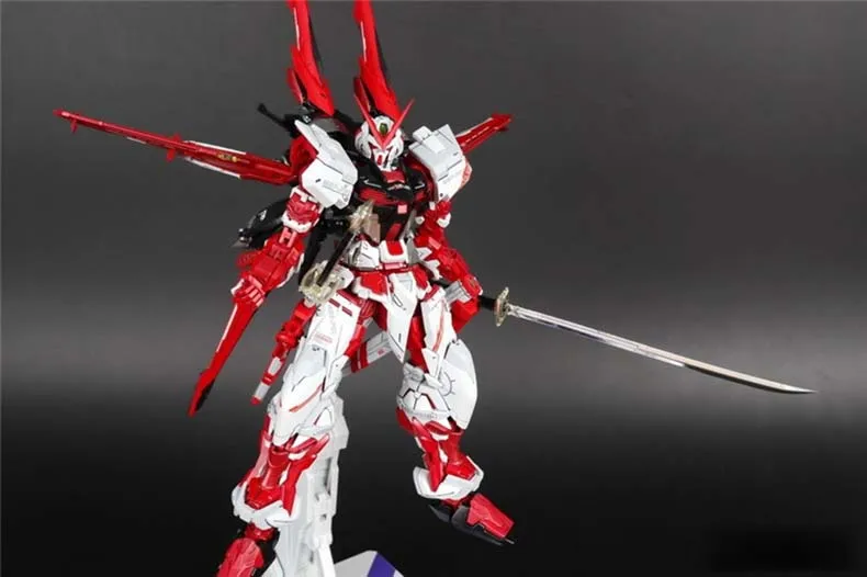 Хобби аниме мобильный костюм 1/100 MG MB модель Gundam сбивающаяся красная рамка MBF-P02 фигурка Робот детские игрушки подарок оригинальная коробка