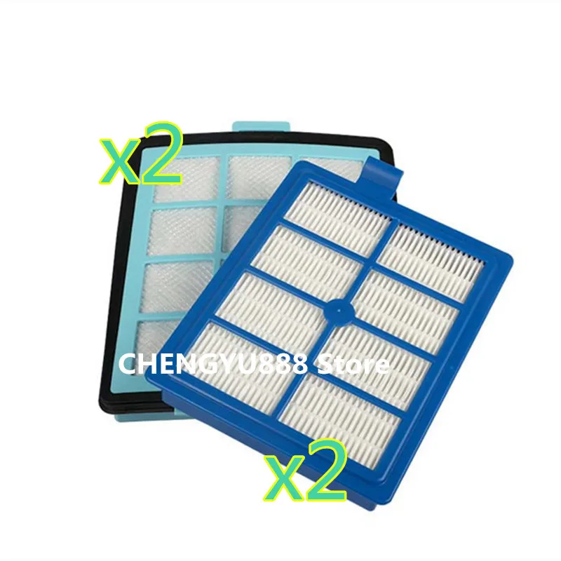 4*vacuum cleaner parts 2x Exhaust vents filter +2x Intake Vents HEPA