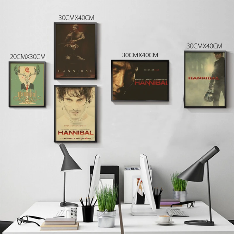

Hannibal tv series will graham mads mikkelsen dr hannibal lecter retro Poster paper Poster Print Great Pictures On The Wall