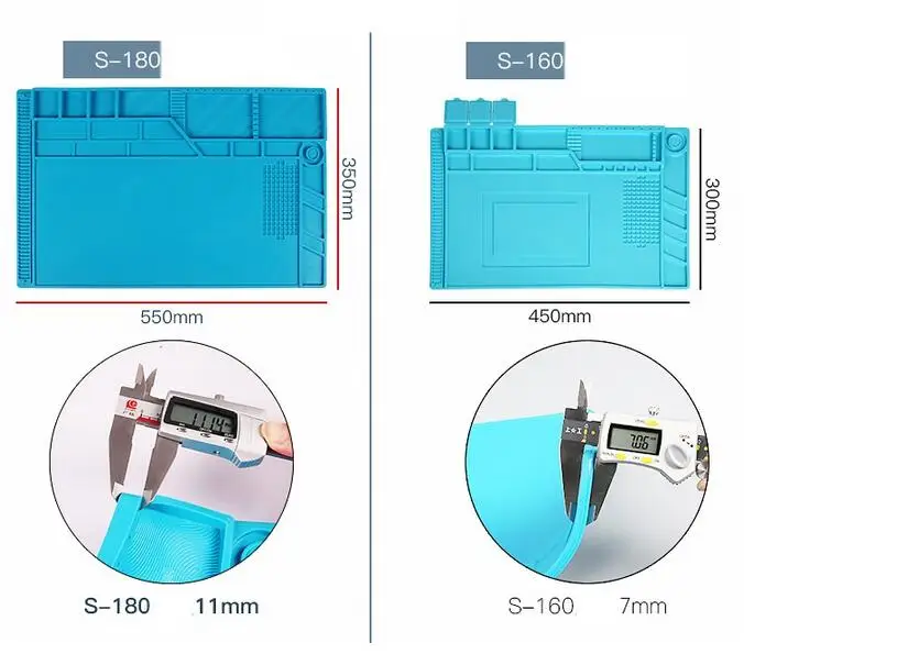S-160/S-180 Теплоизоляционный Магнитный силиконовый коврик для ремонта телефона BGA паяльный стол коврик для обслуживания платформы