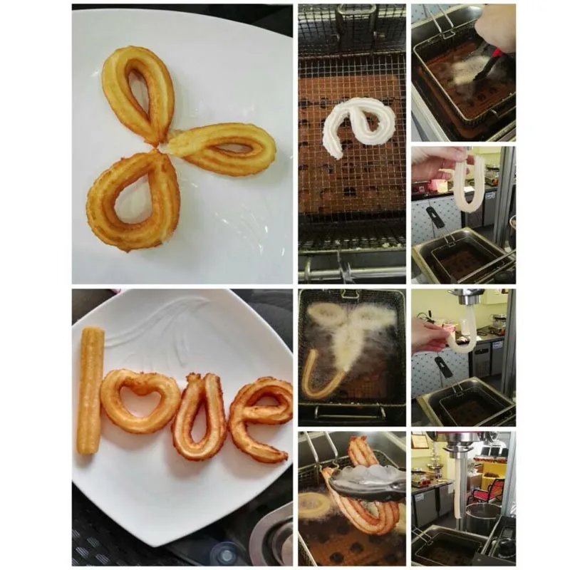 Churros Maker 5 л испанская ручная фритюрница с рамой из нержавеющей стали 6 машина для