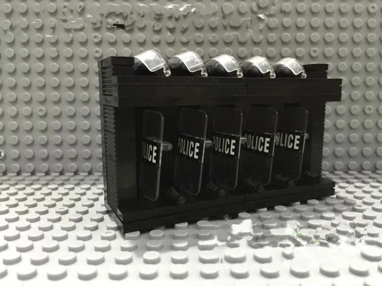

MOC Shield Riot Police Equipment Library building blocks military weapons city accessories Compatible original toys for children