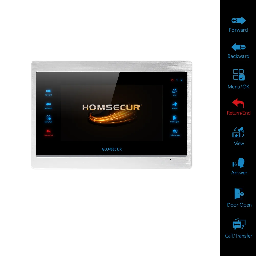 HOMSECUR(BM701HD-S+ BC081HD) " проводной AHD видео домофон телефонный звонок Система с детектором движения BM701HD-S+ BC081HD