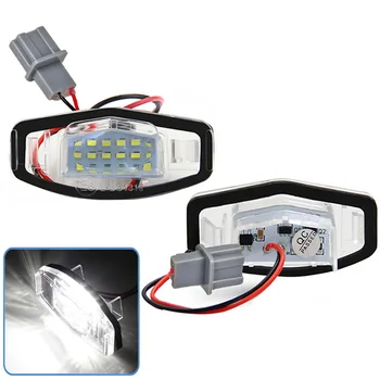

JanDeNing 2pcs Error Free 18 LED License Plate Lights For Honda Accord Civic City Odyssey MR-V/Pilot