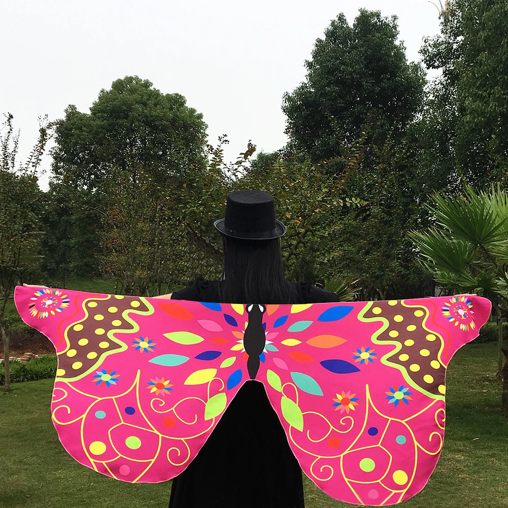 Цветной Мягкий тканевый палантин-бабочка, палантин, шарф, женский костюм феи