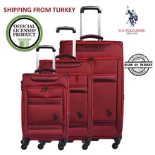 Us Polo Assn колесный Дорожный чемодан-тележка сумка высокого качества ткань PLVLZ8080