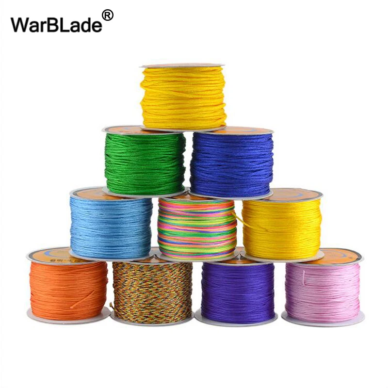 Jewelry Making Accessories 100M 0.8mm 1mm 1.5mm 2mm Cotton Cord Nylon Cord Thread String DIY Tassels Beading Braided Bracelet