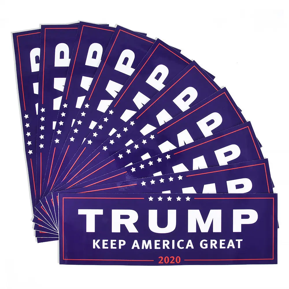 

5 / 10Pcs Donald Trump For President 2020 Bumper Body Car Sticker Keep Make America Great Decor Car Styling Fashion 23 x 7.6 cm