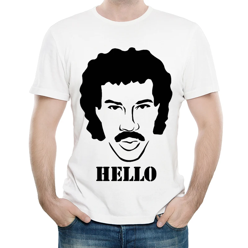 Lionel Richie футболка белого цвета Мужская мода короткий рукав Brockman Майки футболки