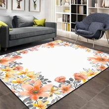 Else оранжевый желтый акварель рамки цветы 3d принт нескользящие микрофибры гостиной декоративные современные моющиеся области коврик