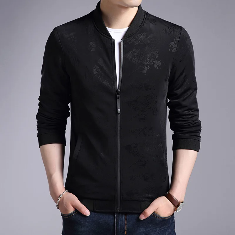 Zipper Manteau Impression Mode L'automne Nouveaux De Veste Jeunes Slim 2017 À Élégant Version Col Hommes 0T4qx