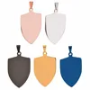 10Pcs Men Jewelry Stainless Steel Customized Dog Tags Pendant Name Engraved Shield Shape Necklace Jewelry Wholesale Dropship 1
