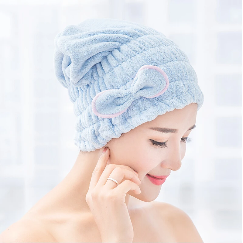 Towel dry hair dry hair cap thickened absorbent adult fast dry hair towel rub hair shampoo bath