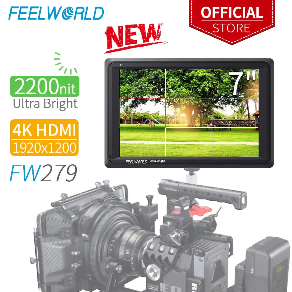 FEELWORLD FW279 7 дюймов ультра яркий 2200nit на поле камеры DSLR монитор Full HD 1920x1200 4K HDMI вход выход высокая яркость - изображение