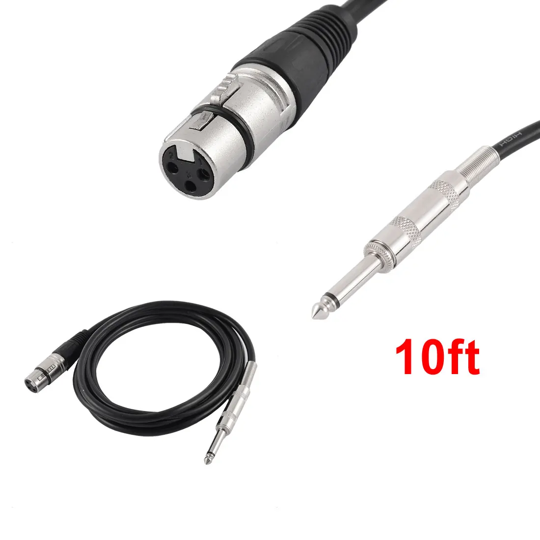 UXCELL 6.35Mm Male To Xlr Female Microphone Video Camera Sound Card