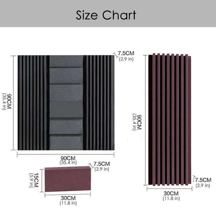 Arrowzoom 8 шт. 35," X 35,4" X 2," Звукопоглощающая Панель Звукопоглощающая акустическая обработка пены
