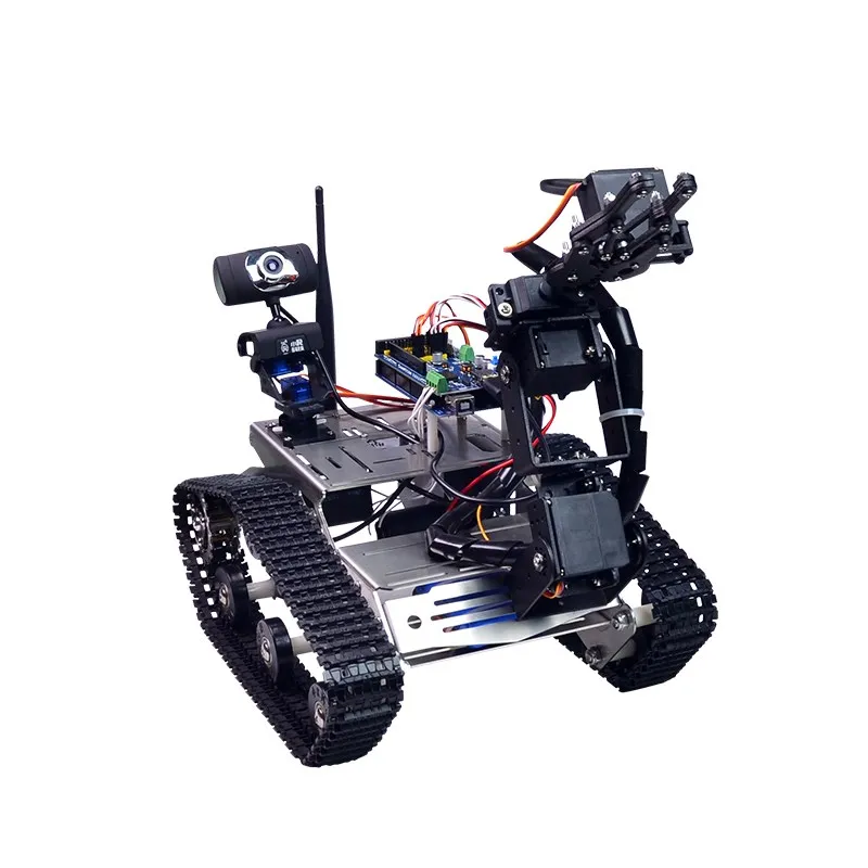 

Xiao R DIY Smart Robot Wifi Video Control Tank with Camera Gimbal Compatible with STM32 Main Board Intelligence Machine RC Toys