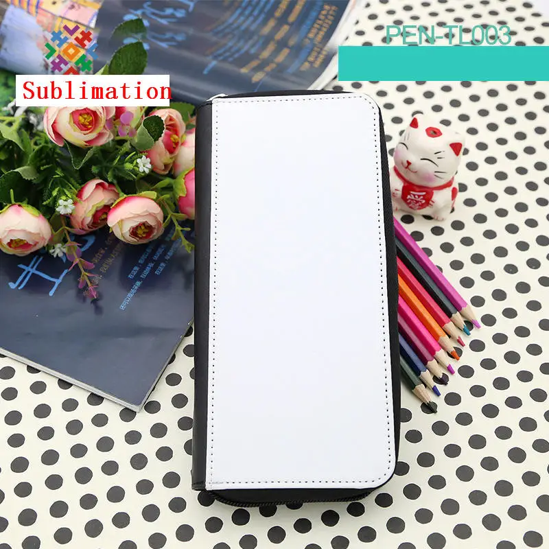 

Pencil case Bag for sublimation pencil Bags with Small Two Layers for thermal transfer with zipper wholesale personality