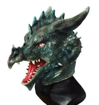 

Green Dragon Mask Eco-friendly and Natural Latex Mask for Animal Theme Party Animal Mask