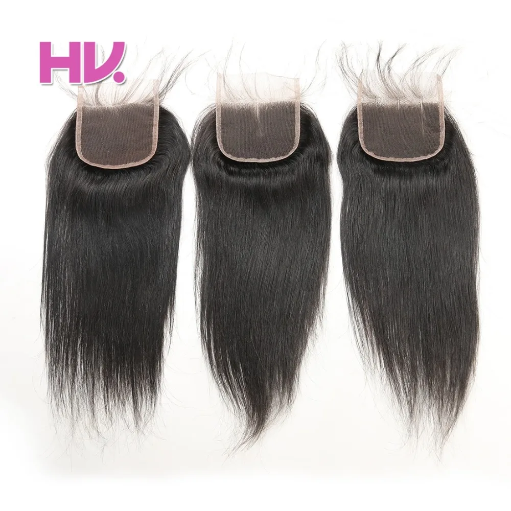 Brazilian Straight Hair with Closure 2 Bundles Human Hair with 4x4 Swiss Lace Closure with Baby Hair Remy Hair Weave Bundles (2)