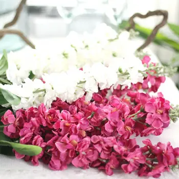 

5pcs Eternal Charm Delphinium Artificial Fake Silk Flower Violet Home Garden Party Wedding Decoration Real Touch Plant