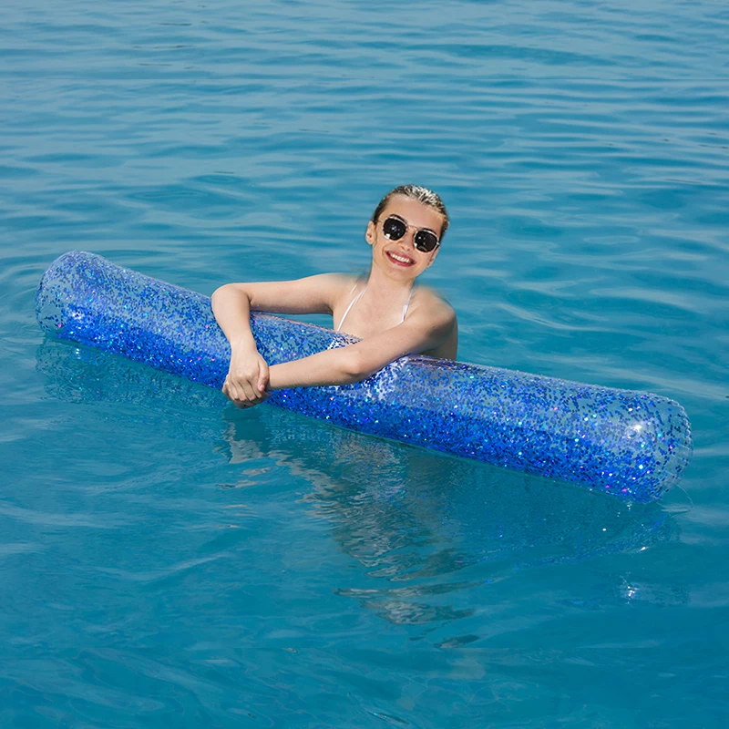 2018-New-Holographic-Glitter-Giant-Super-Noodle-Gold-Pink-SPARKLY-Swimming-Ring-Inflatable-Pool-Float-Swim