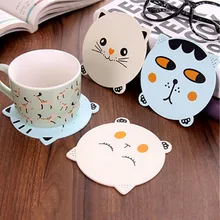 New 1PC Creative Cute Animals Cat Dining Table Placemat Coaster Kitchen Accessories Mat Cup Bar Mug