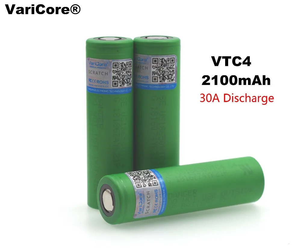 

3PCS VariCore Original US18650 VTC4 2100mAh 18650 3.6V lithium battery electric vehicle charging electronic cigarette for