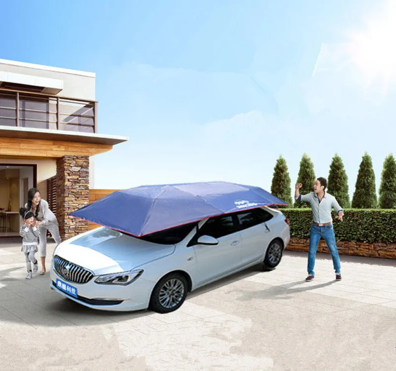 TG-Motors Portable Full Automatic Car Cover Tent Remote Controlled Sun shade Umbrella Roof UV Protection Kits | Дом и сад