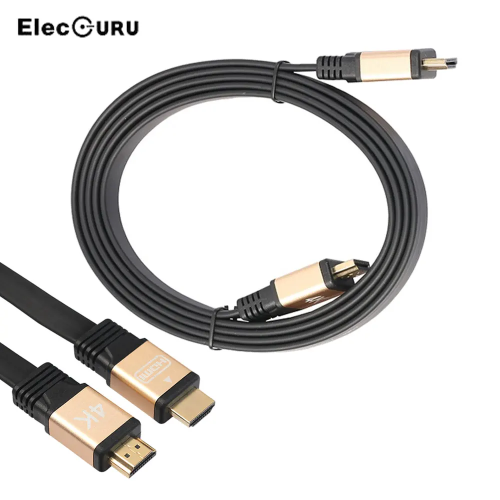 HDMI плоский кабель 2 0 4K высокоскоростной 18 Гбит/с разъем Ethernet Поддержка аудио