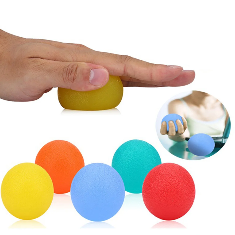 Silicone Grip Ball Hand Finger Strength Exercise Stress Relief Power