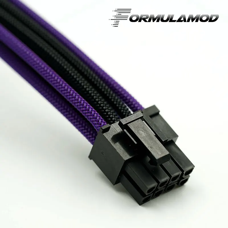 FormulaMod Fm-CPU8P-C ، وحدة المعالجة المركزية 8Pin الطاقة تمديد كابلات ، اللوحة 18AWG 8Pin متعدد الألوان مطابقة تمديد كابلات