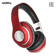 Беспроводные наушники Nobby Expert L-950, USB, удобные, стереогарнитура, портативные, красный бархат