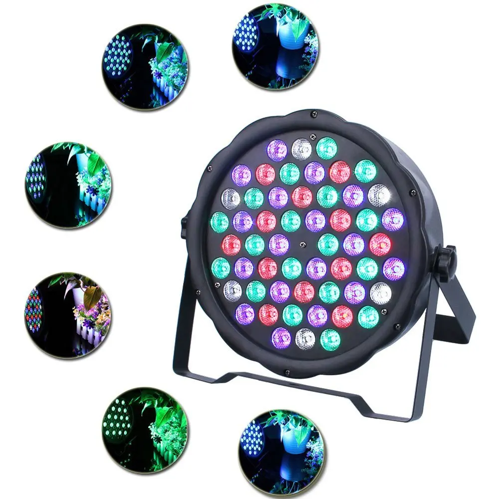 LED Stage Lights 54 Led PAR LED DMX Stage Lighting Effect DMX512 Master-Slave Led Flat for DJ Disco Party KTV LED Stage Lights 54 Led PAR LED DMX Stage Lighting Effect DMX512 Master-Slave Led Flat for DJ Disco Party KTV