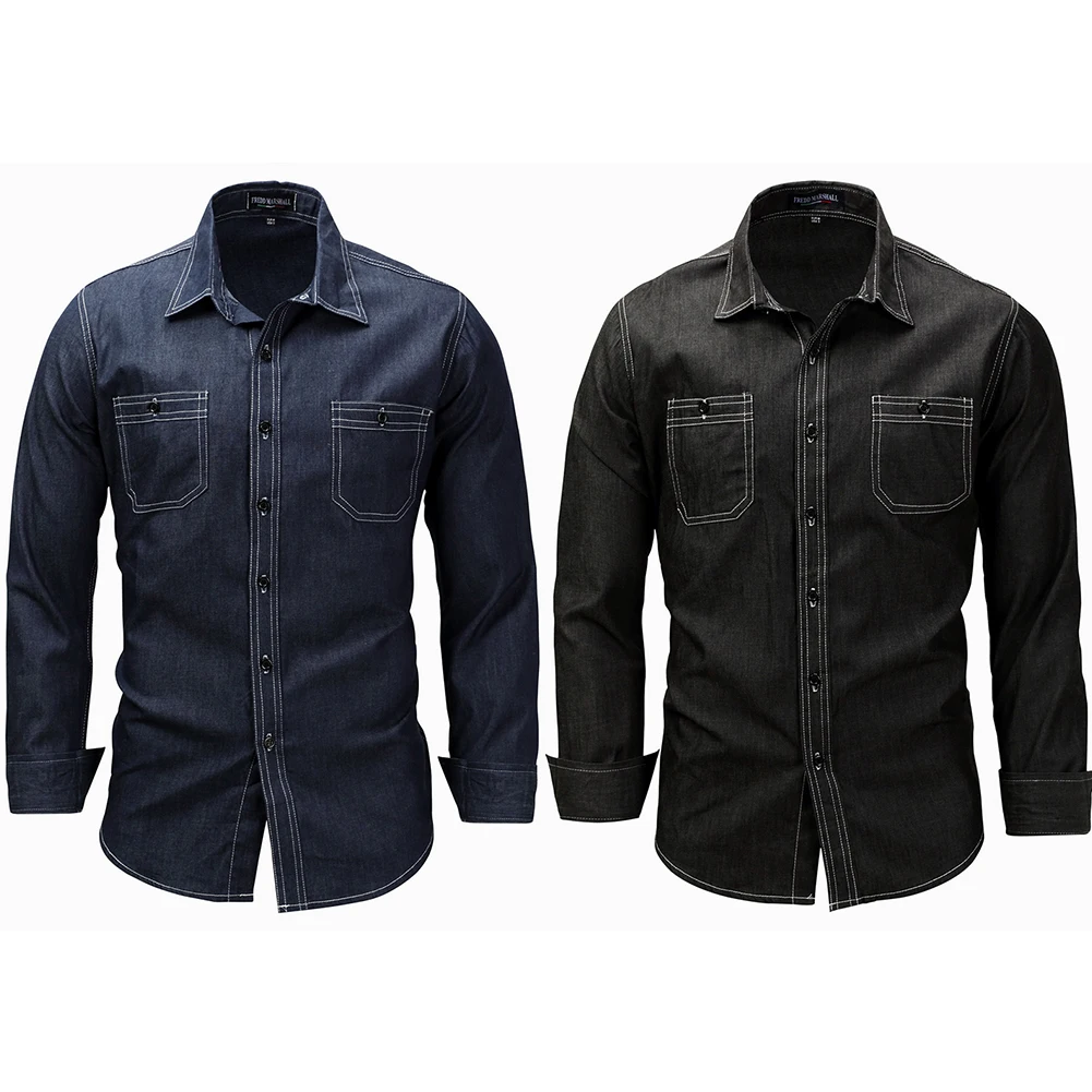 men denim shirt fashion