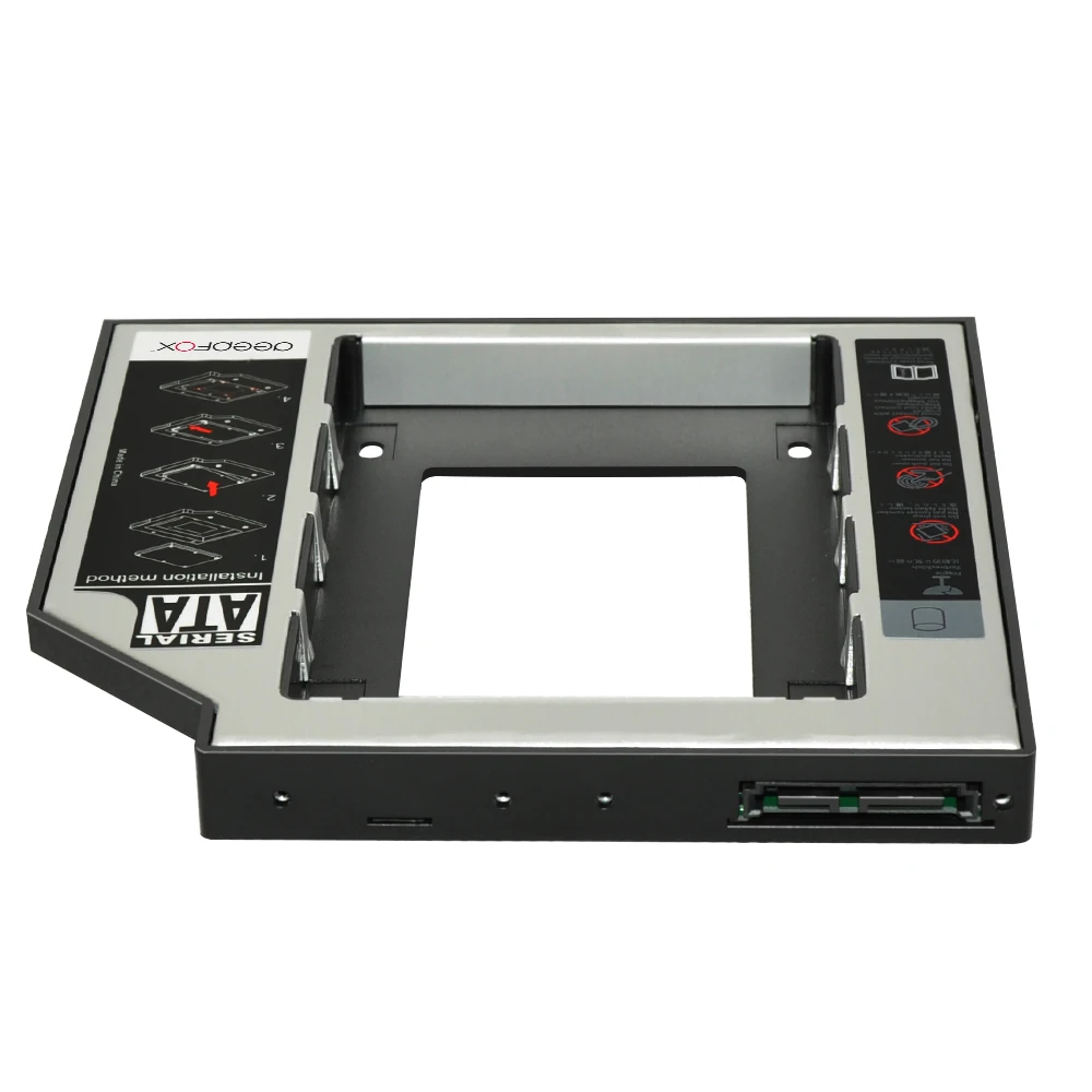 DeepFox Алюминий Пластик 2nd жесткий диск SSD HDD caddy 12 7 мм SATA 3 0 для 2 5 &quotSSD драйвер чехол