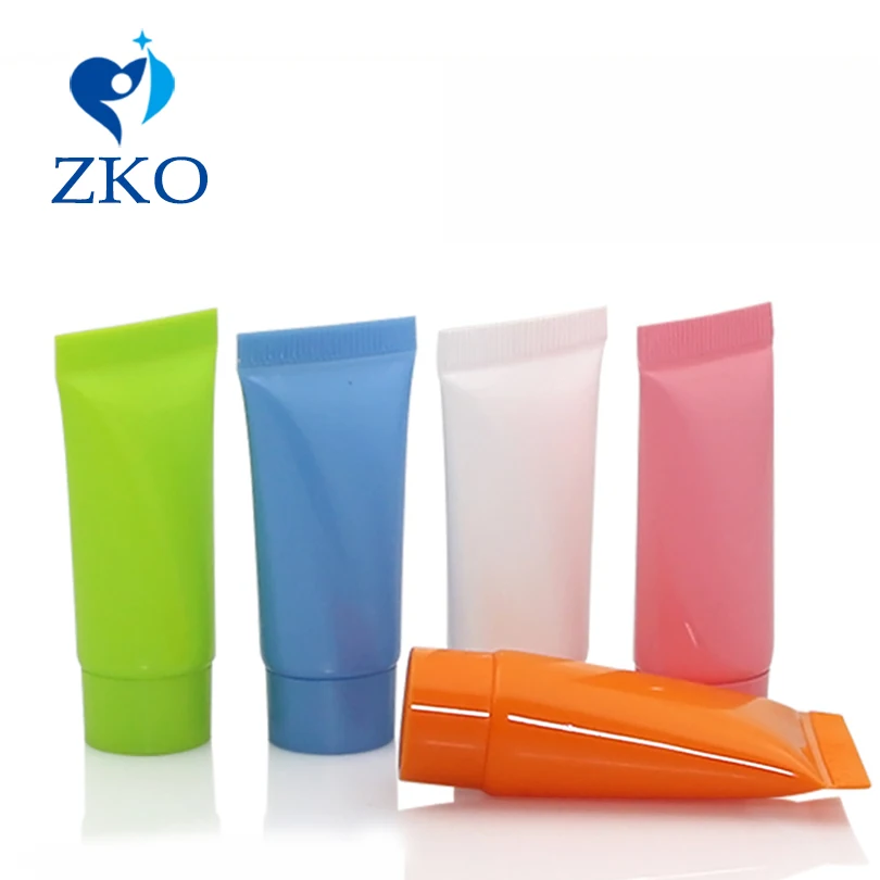 

HOT! 1 pcs 5ml colorful soft touch empty biodegradable cosmetic empty lip gloss tubes, Toothpaste tube, Free shipping