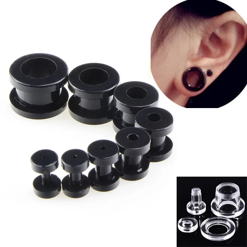2pcs Acrylic Flesh Tunnel Expander Stretcher Fashion 2 24mm Ear Stretching The Ears Plugs