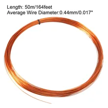 Uxcell 0,44/0,47/0,49/0,51/0,53/0,57/0,59 мм Диаметр магнита провод эмалированная медная проволока обмотки 164' Длина используемый для трансформаторов