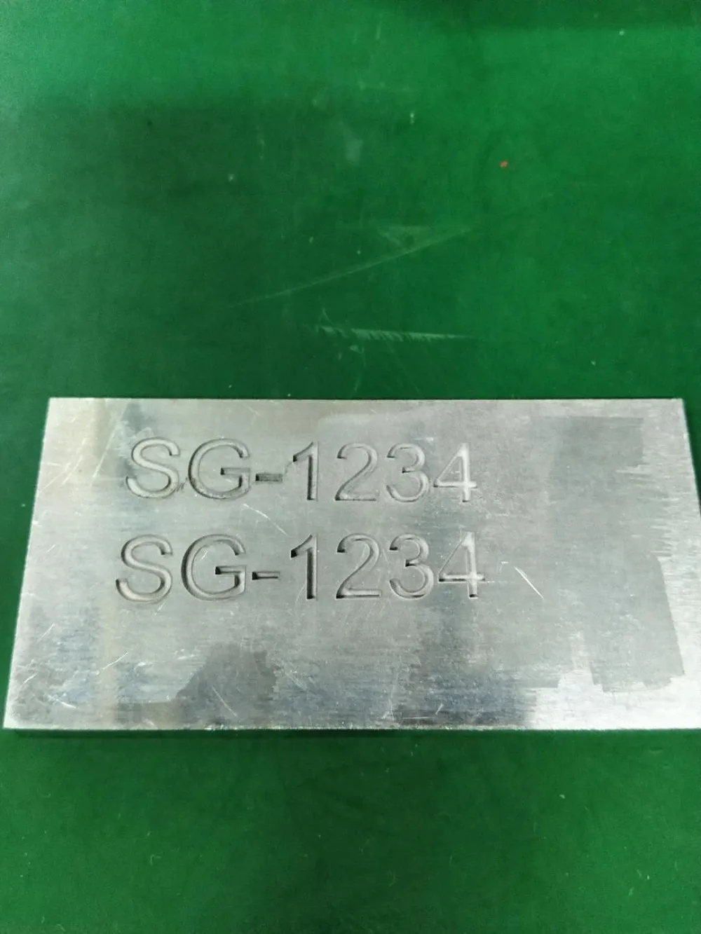 Sample for SG1234  on T6061 aluminum