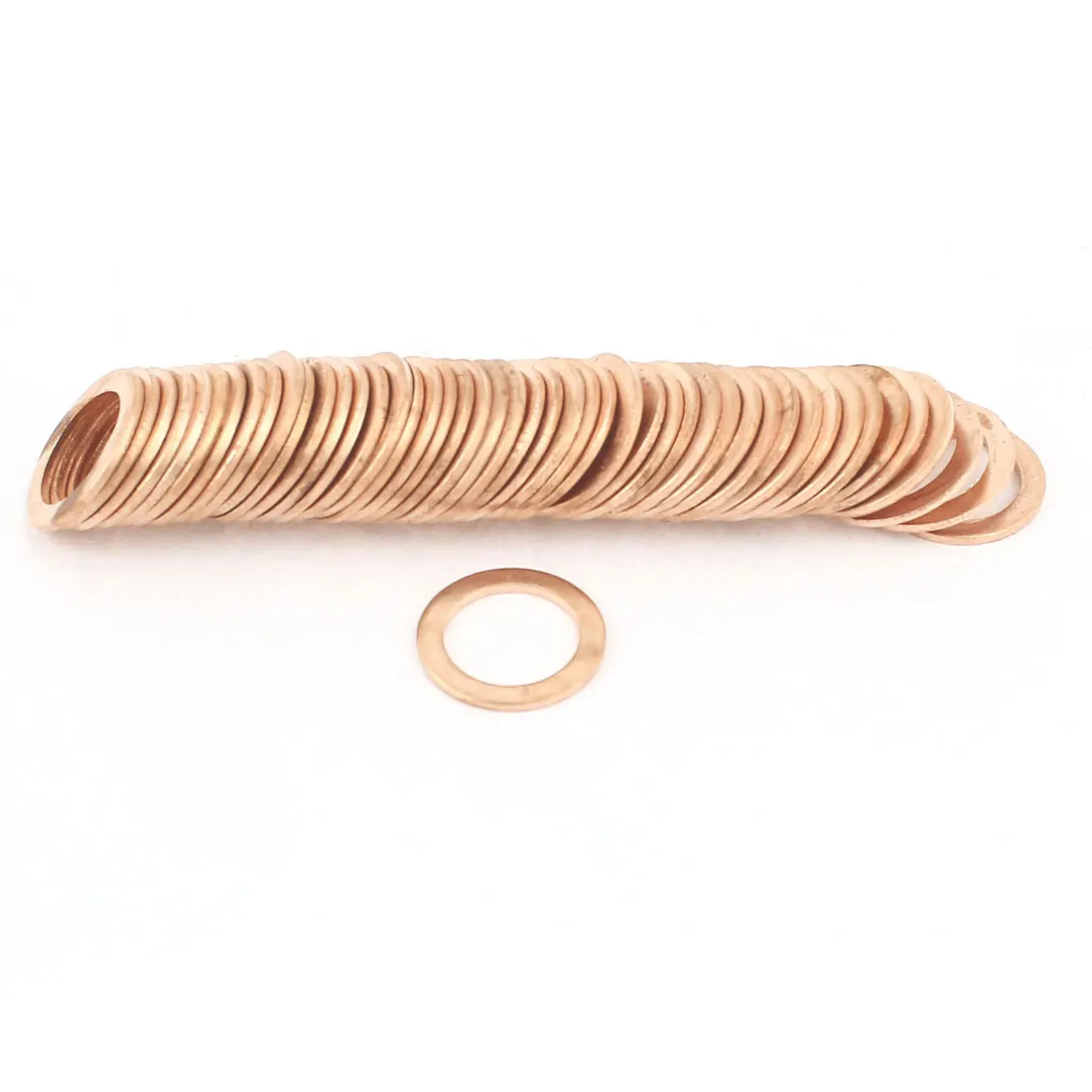 

UXCELL 50Pcs 10Mm Inner Dia 1Mm Thickness Copper Flat Washer Gasket Spacer Seal Fitting For Automotive