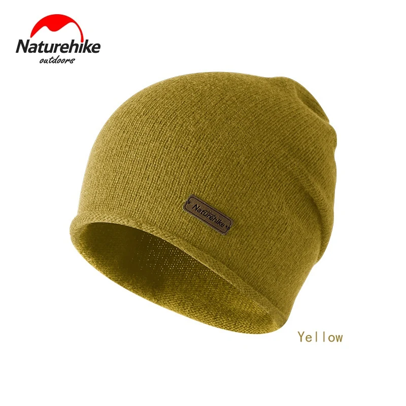 Naturehike Мужская и Женская Зимняя кепка для улицы шерстяная однотонная женская осенняя походная вязаная шапка мужская туристическая шляпа Лыжная шапка - Цвет: Yellow