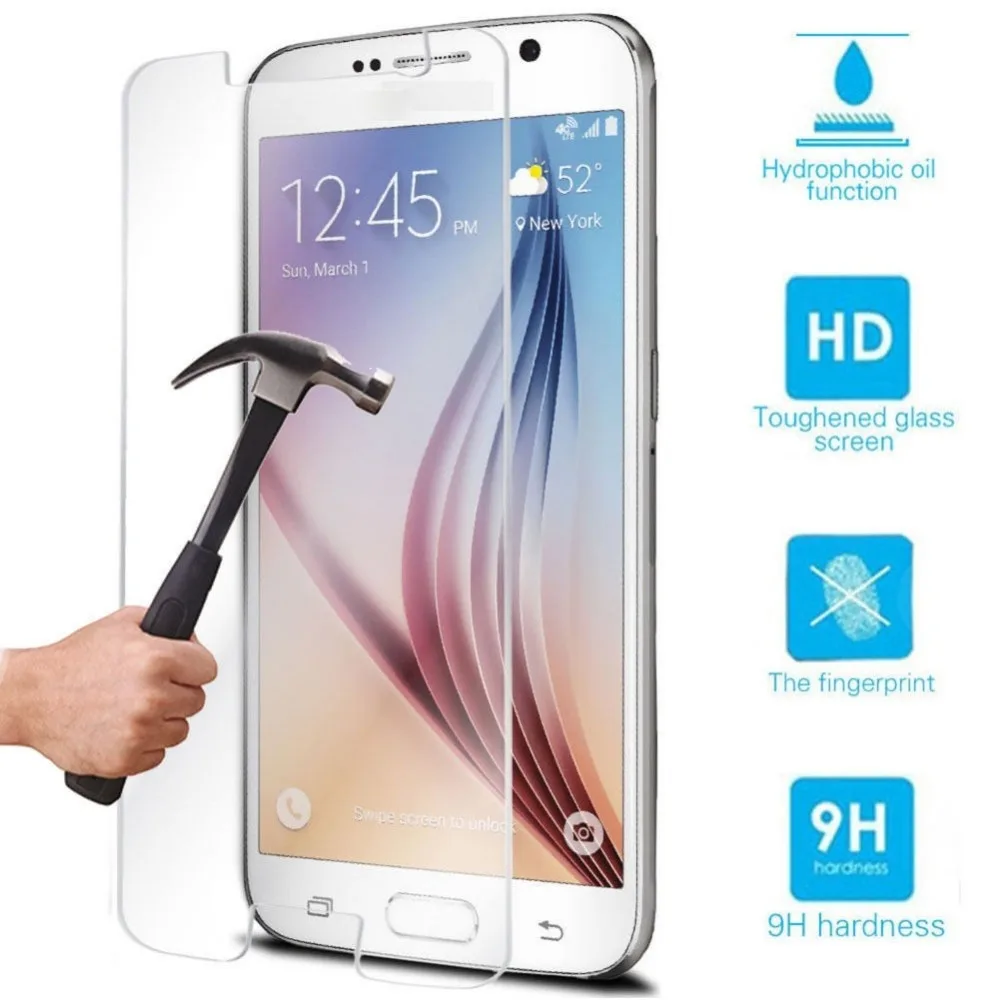 Закаленное стекло для Samsung Galaxy Note 2 3 N9000 N9005 4 N9100 5 Противоударная Защитная пленка