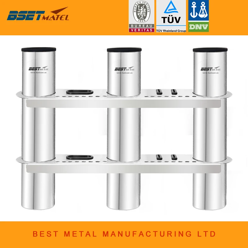 Boat Fishing Double 2 Rod Storage Holder Rack Organiser 316 Stainless Steel