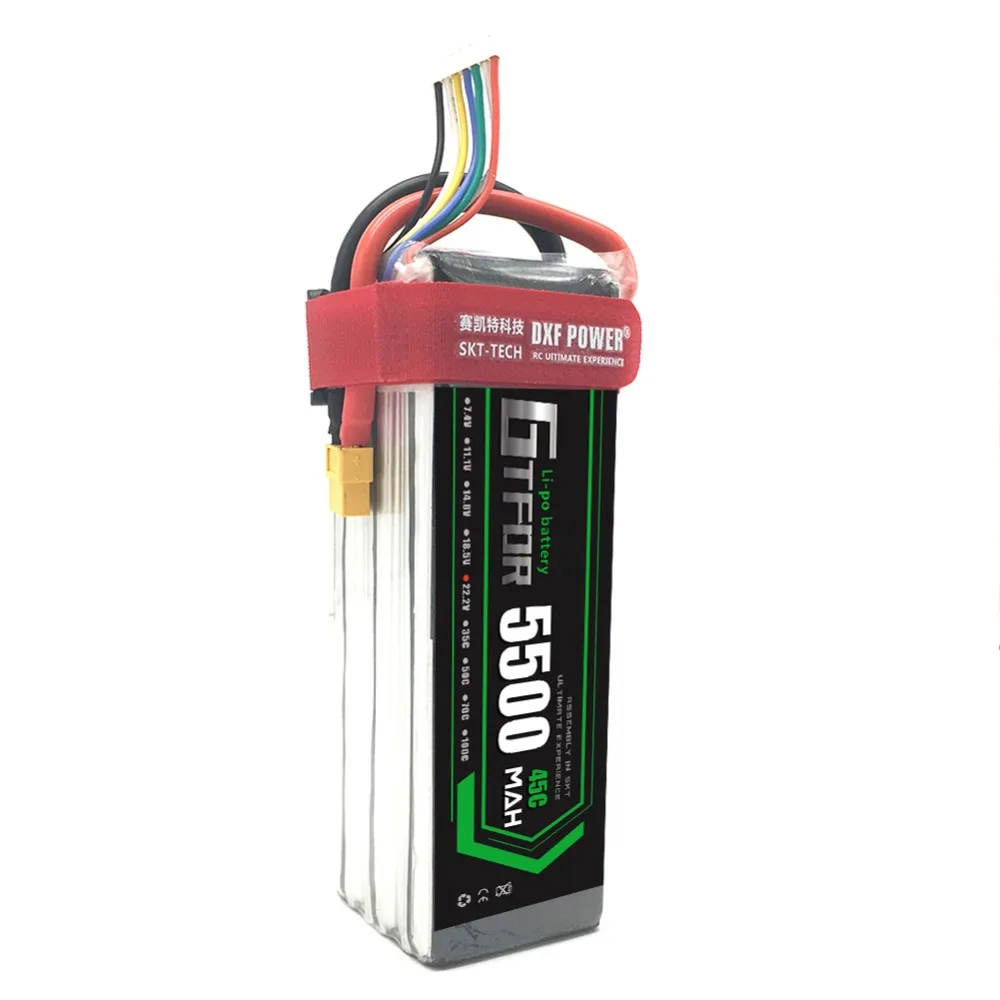 GTFDR Lipo батарея 22 2 V 5500MAH 45C 6S MAX 90C T/XT60 RC для Rc вертолета автомобиля лодки дрона